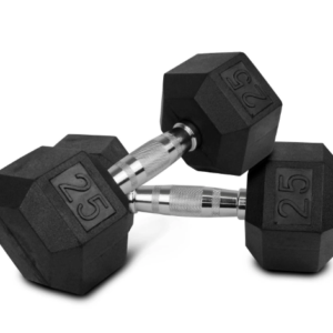 Kit 2 Mancuernas Hexagonales Acero Forro De Neopreno 25 Lbs